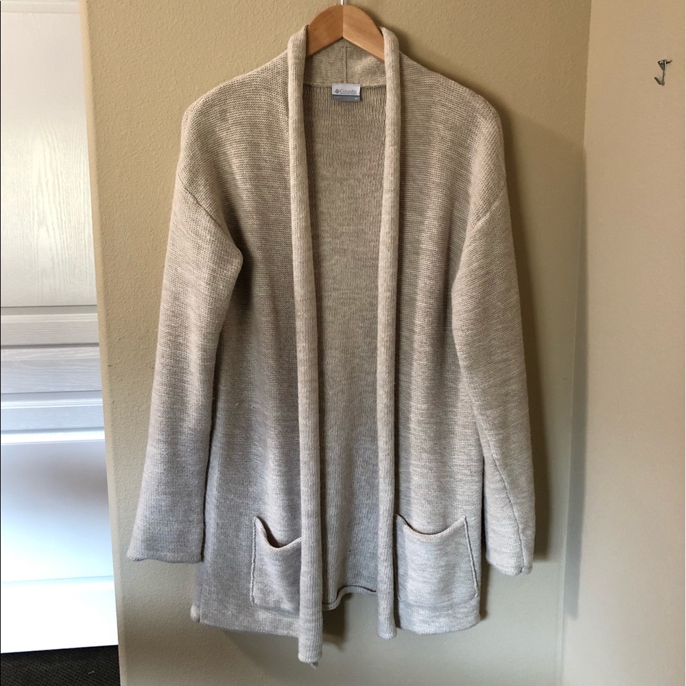 New COLUMBIA Cream Cardigan Sweater